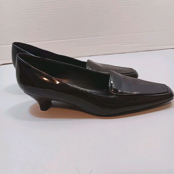 Vintage Classique Patent Loafed/pumps Sz 8.5 Wide 90s/Y2K Man Made Material - Picture 5 of 11